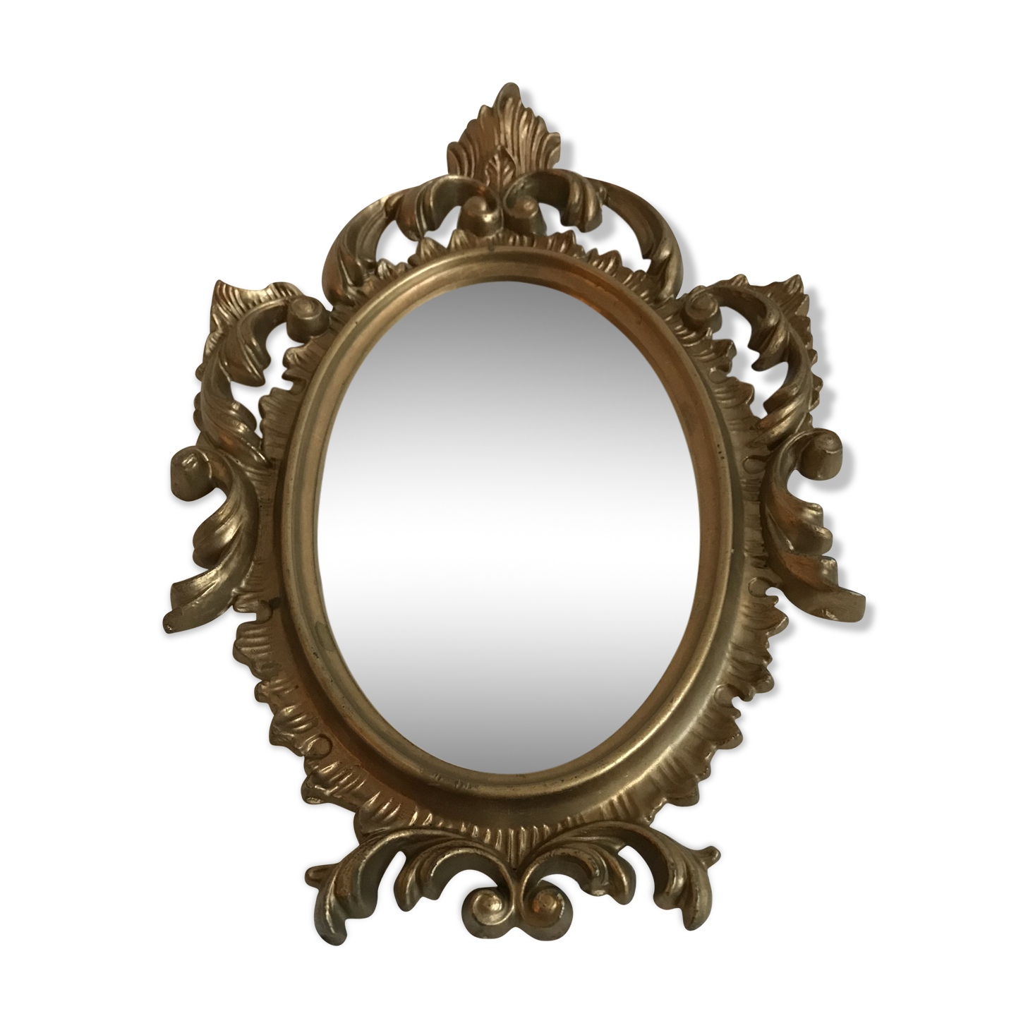 Miroir classique doré 16x24cm
