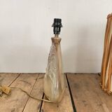 Signed Vallauris lamp, rattan lampshade from the 70s