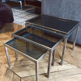 Guy Lefevre pull-out tables for Maison Jansen, 1970