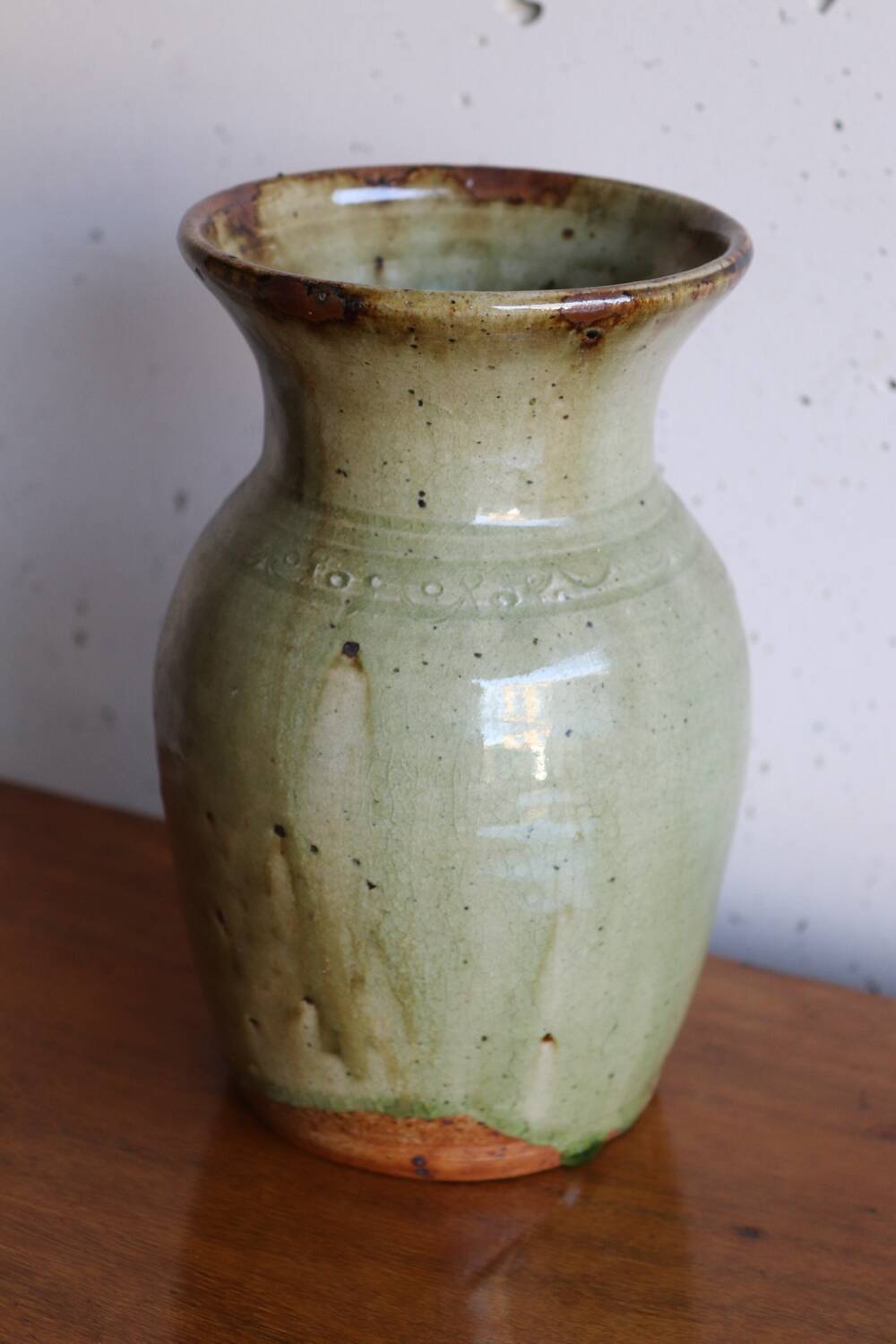 Glazed terracotta vase – signed Avonta