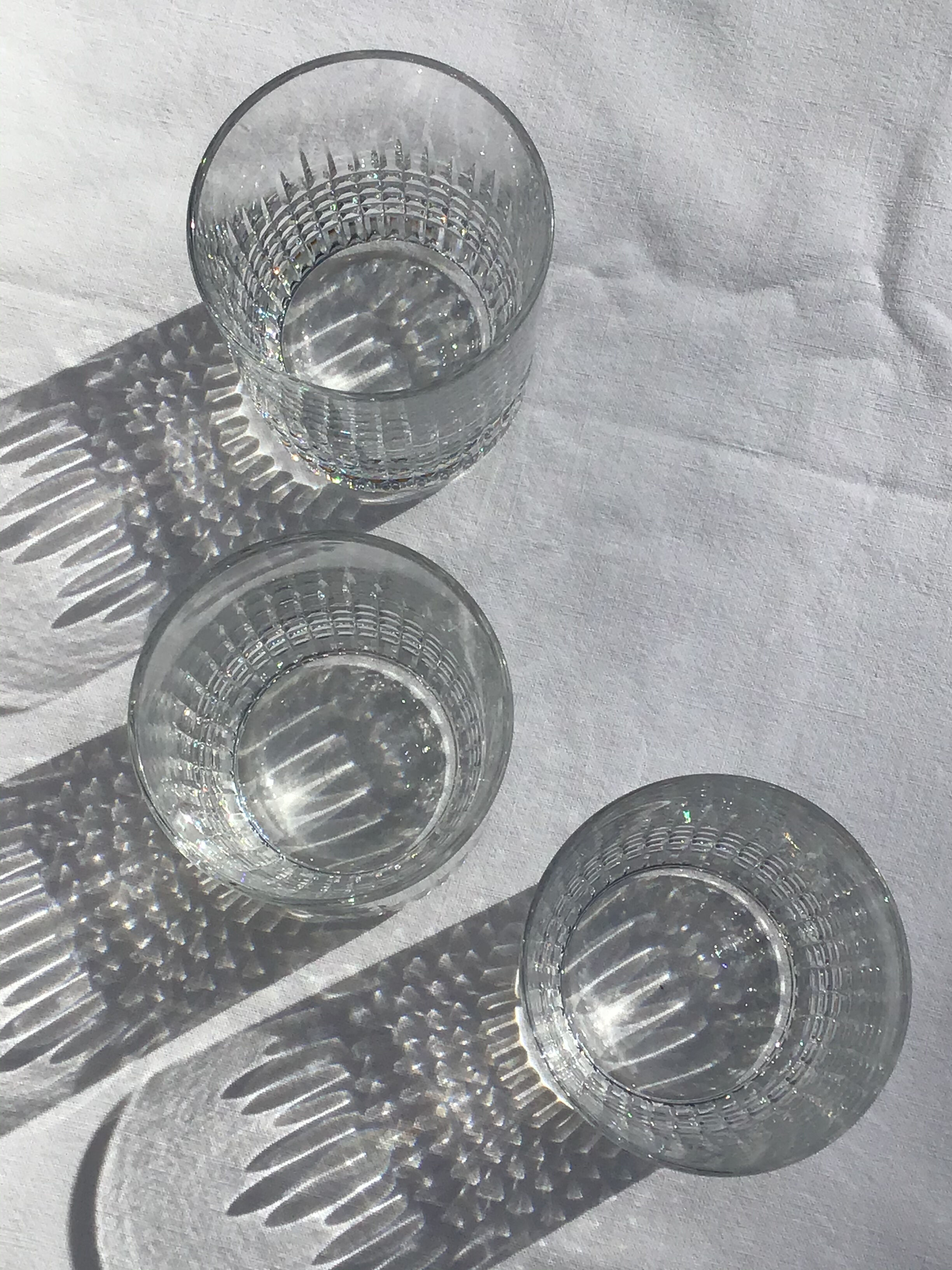 3 Crystal Glasses Baccarat model Nancy