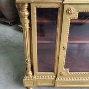 Louis xvi display cabinet in gilded wood