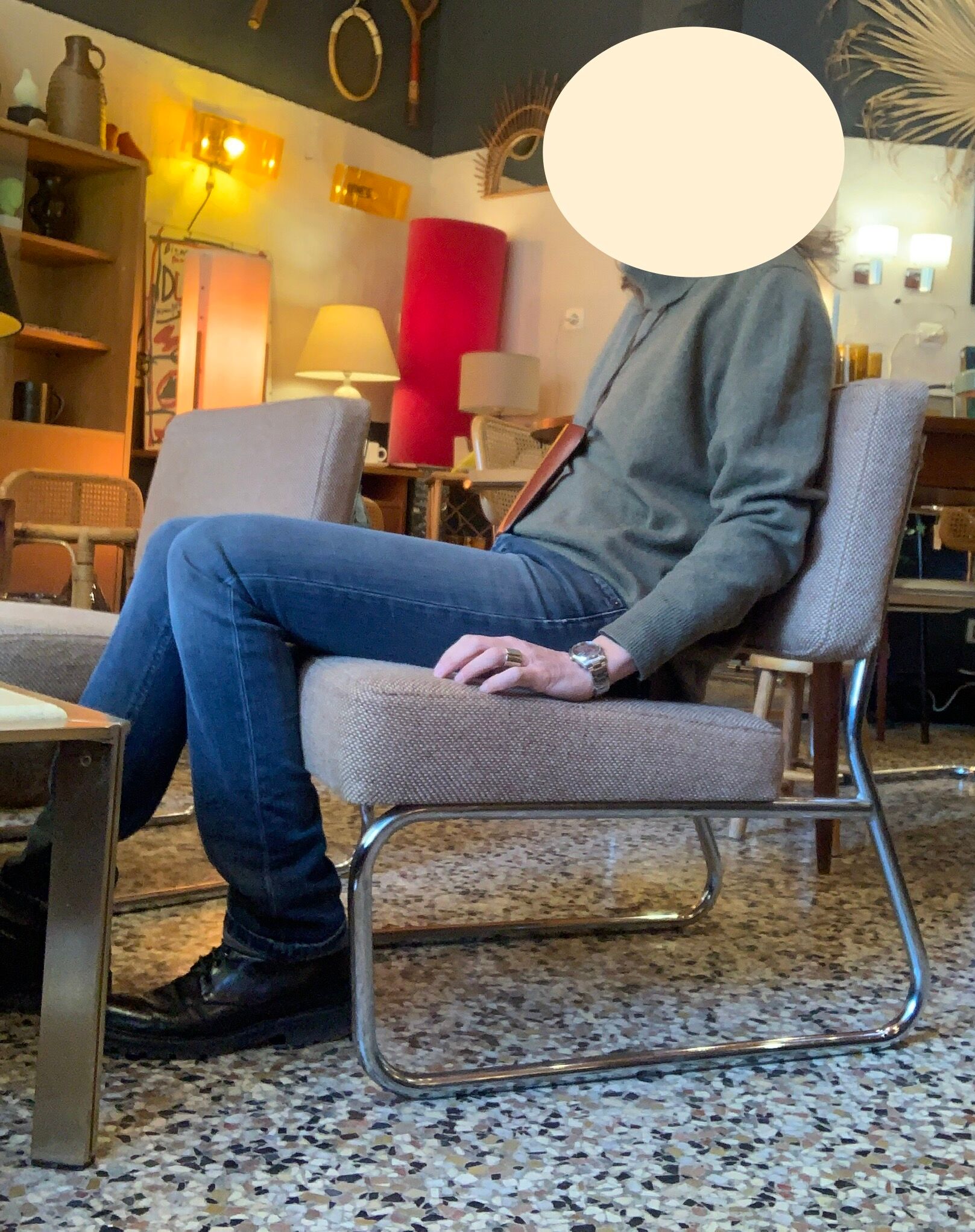 70s chrome and wool heater