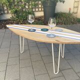 Surf coffee table | hairpin feet