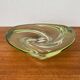 Mid-century modern crystal fruit bowl by Rene Delvenne for Val Saint Lambert, Belgium, 1960s.