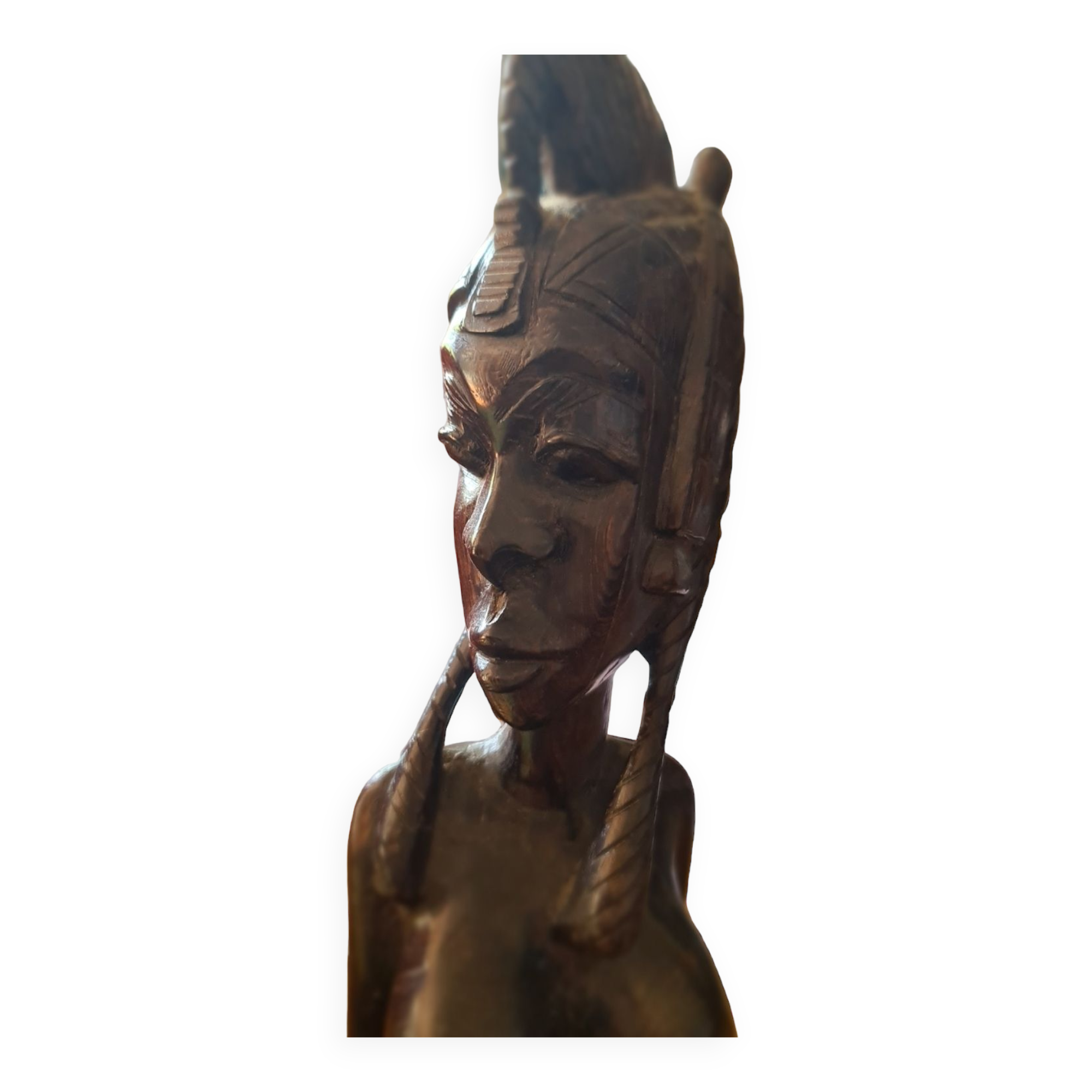 Bust of an African woman in ebony