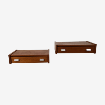 Pair of wall bedside tables