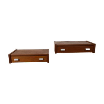Pair of wall bedside tables