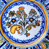 Spanish glazed stoneware talavera plate