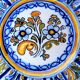 Assiette talavera grès émaillé espagnole