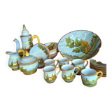 Castelli earthenware service, hand-painted and signed
