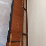 Scandinavian bed in rosewood with built-in bedside