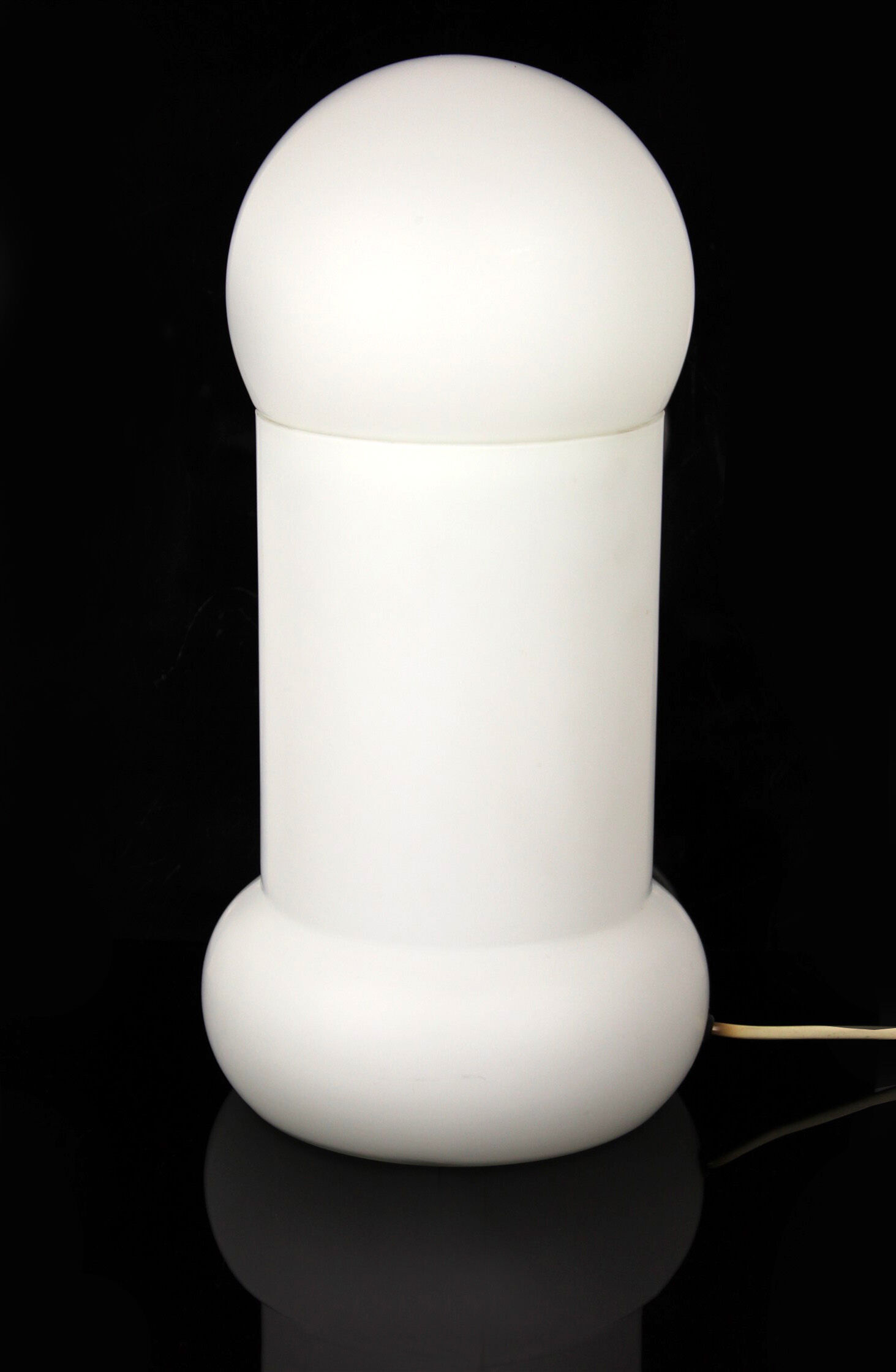 Mid-century glass table lamp from osvětlovací sklo valašské meziříčí, 1970s