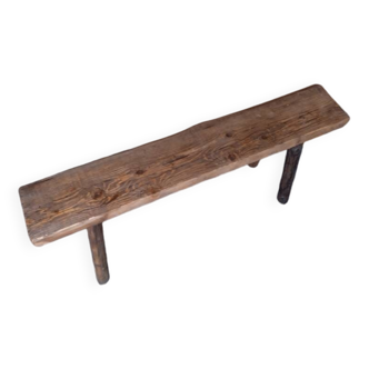 Bench 100 cm old patinated solid wood