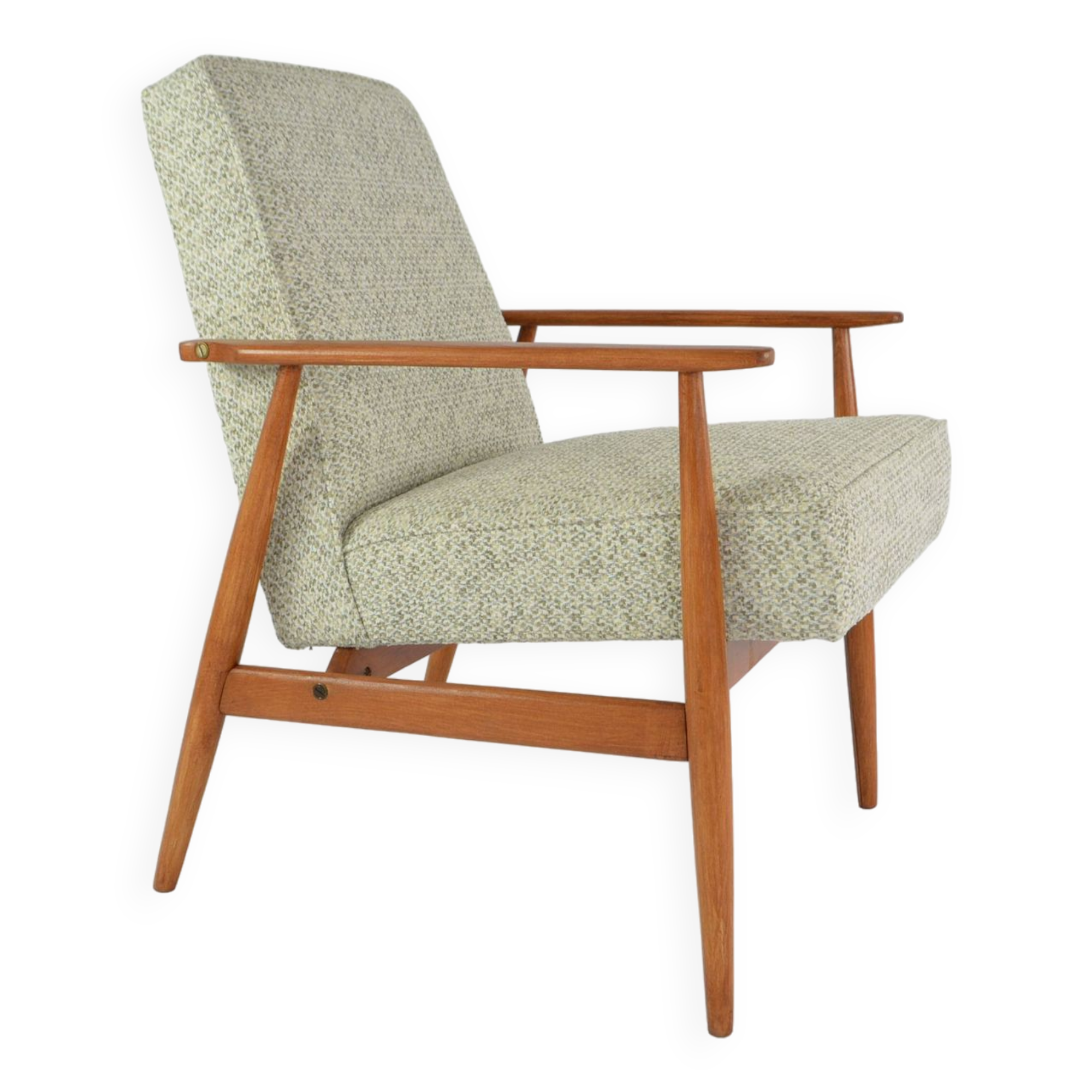 Fox armchair mottled beige green