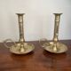 Pair of brass candle holders