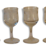 Old glasses, liqueur glasses engraved