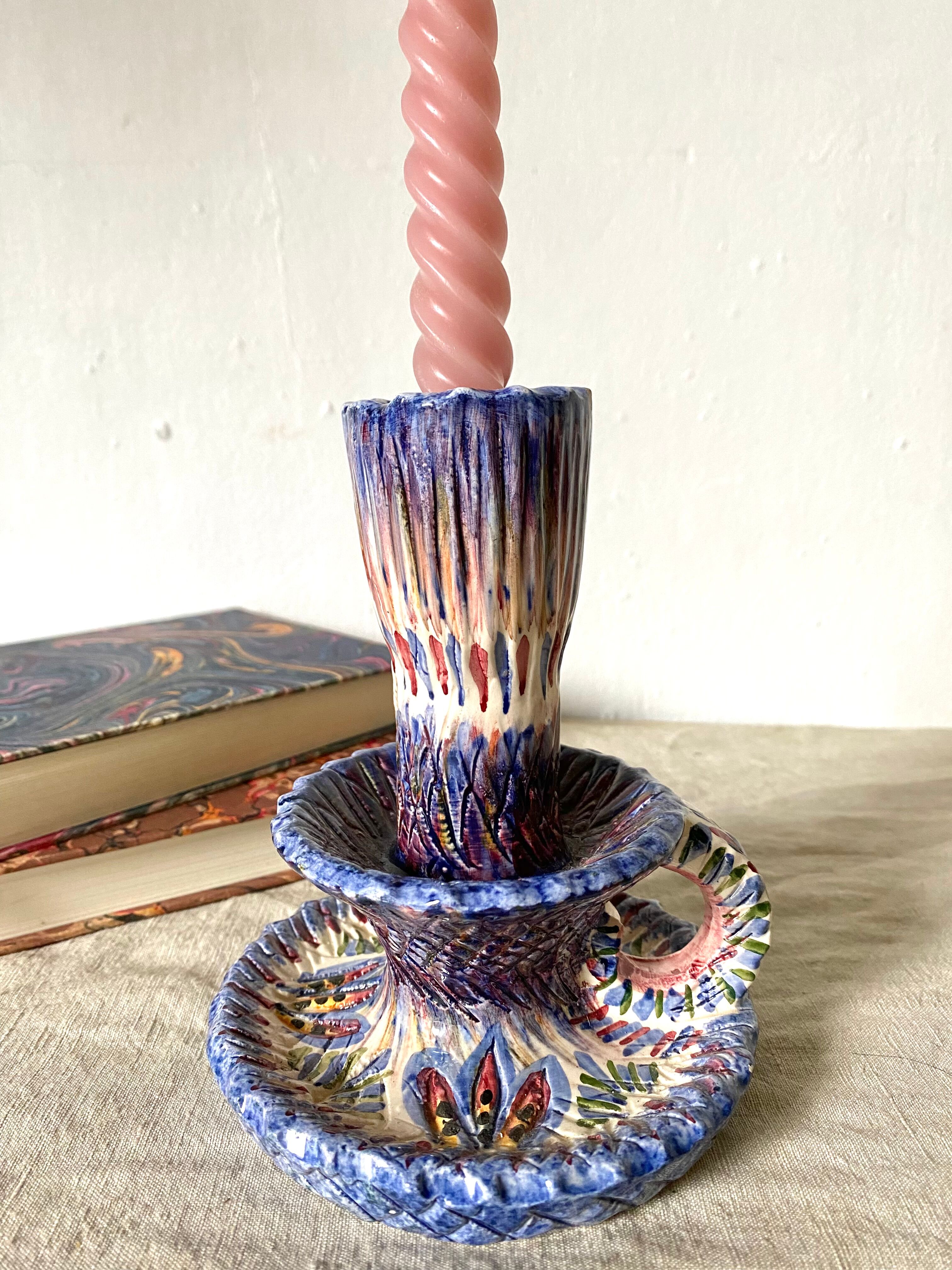 Brittany ceramic candle holder