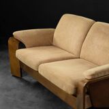 Mid-century norwegian modern two-seater sofa stressless pegasus low back loveseat from ekornes