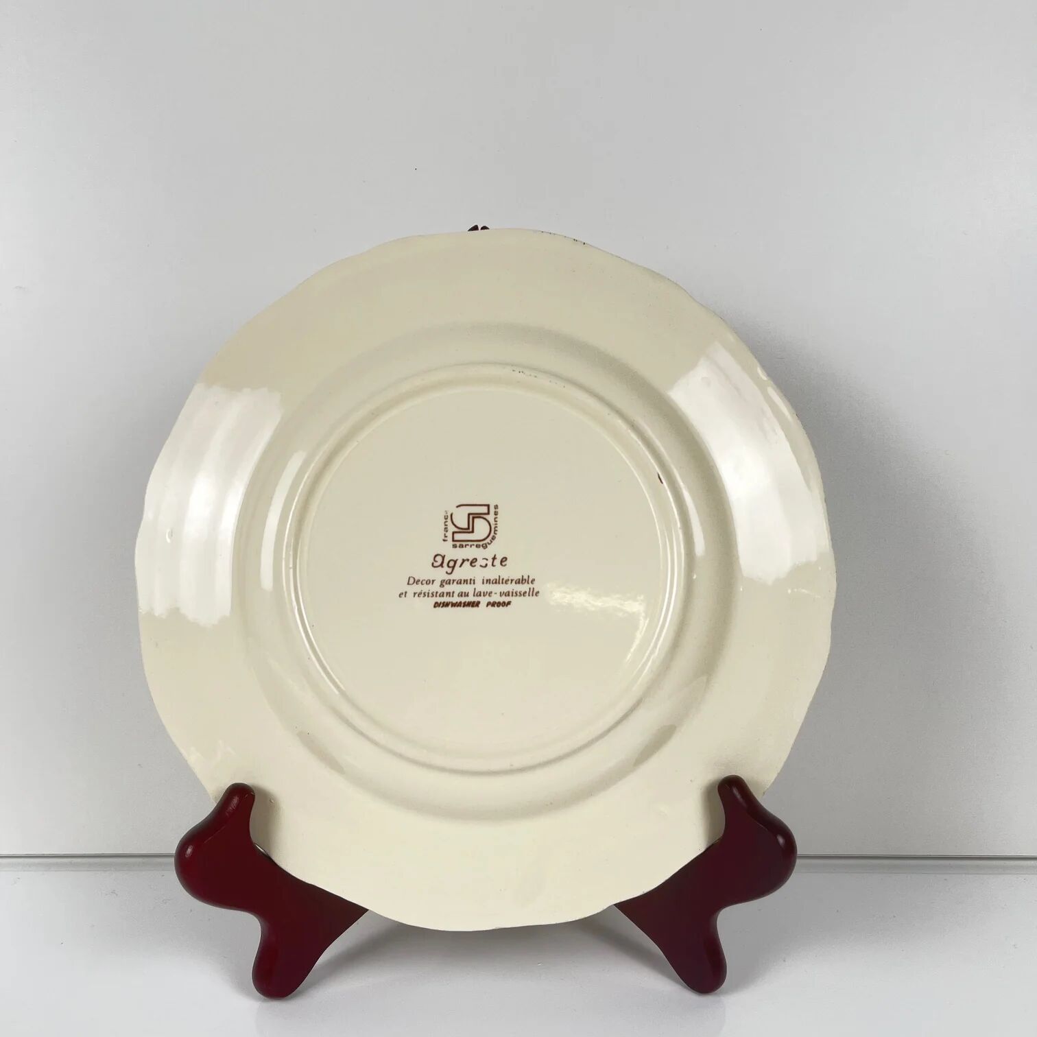 Set of 6 dessert plates "Agreste" Sarreguemines, 20th century.