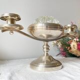 Candlestick spikes flowers silver metal goldsmith from France