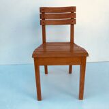 Suite of 6 oak chairs 1960