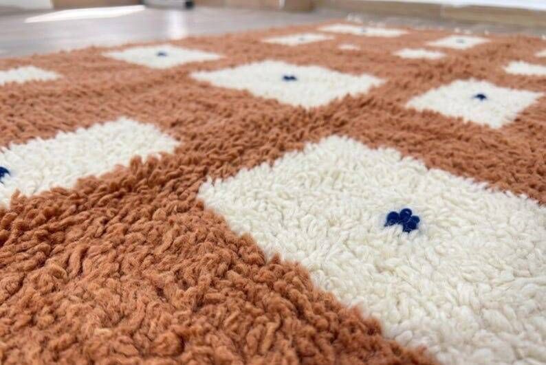 Authentic traditional handmade Berber rug 2/3 m