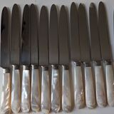 Couteaux nacre et argent