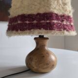 1950s burl wood table lamp