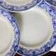 6 flat plates from the Boch Frères La Louvière porcelain model Dina