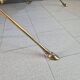 Vintage 1970 coffee table in bronze & glass with goat's foot legs 70s chic