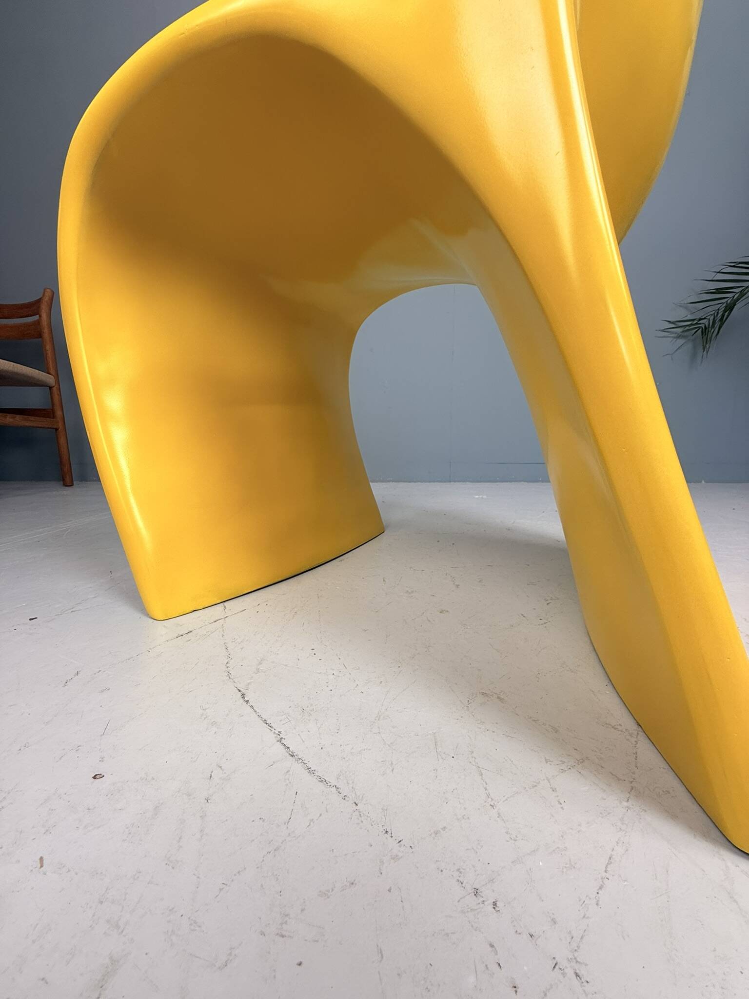 Sculptural Molded Fiberglass Chair, Europe, 1970s