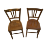 2 chaises bistrot Luterma couleur chêne doré