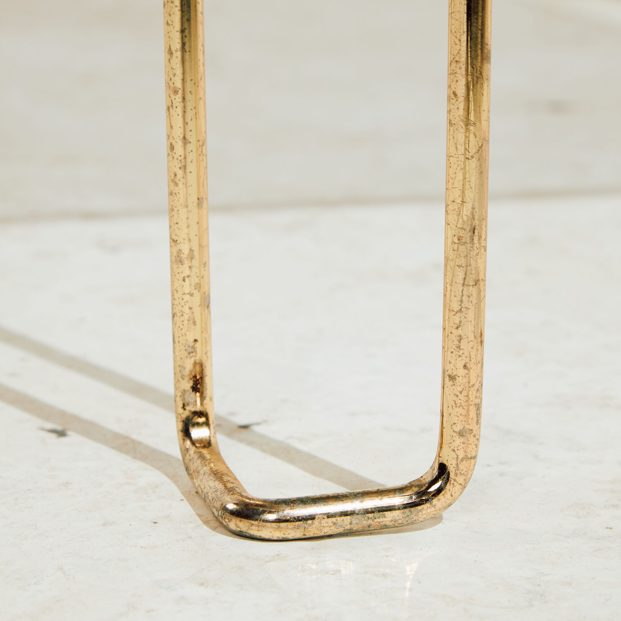 Metal and glass coffee table