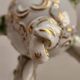 Handgeformt vergoldet vintage Porzellan Kronleuchter Capodimonte 1960er