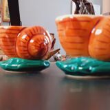 Pair of ceramic table salt shaker year 60