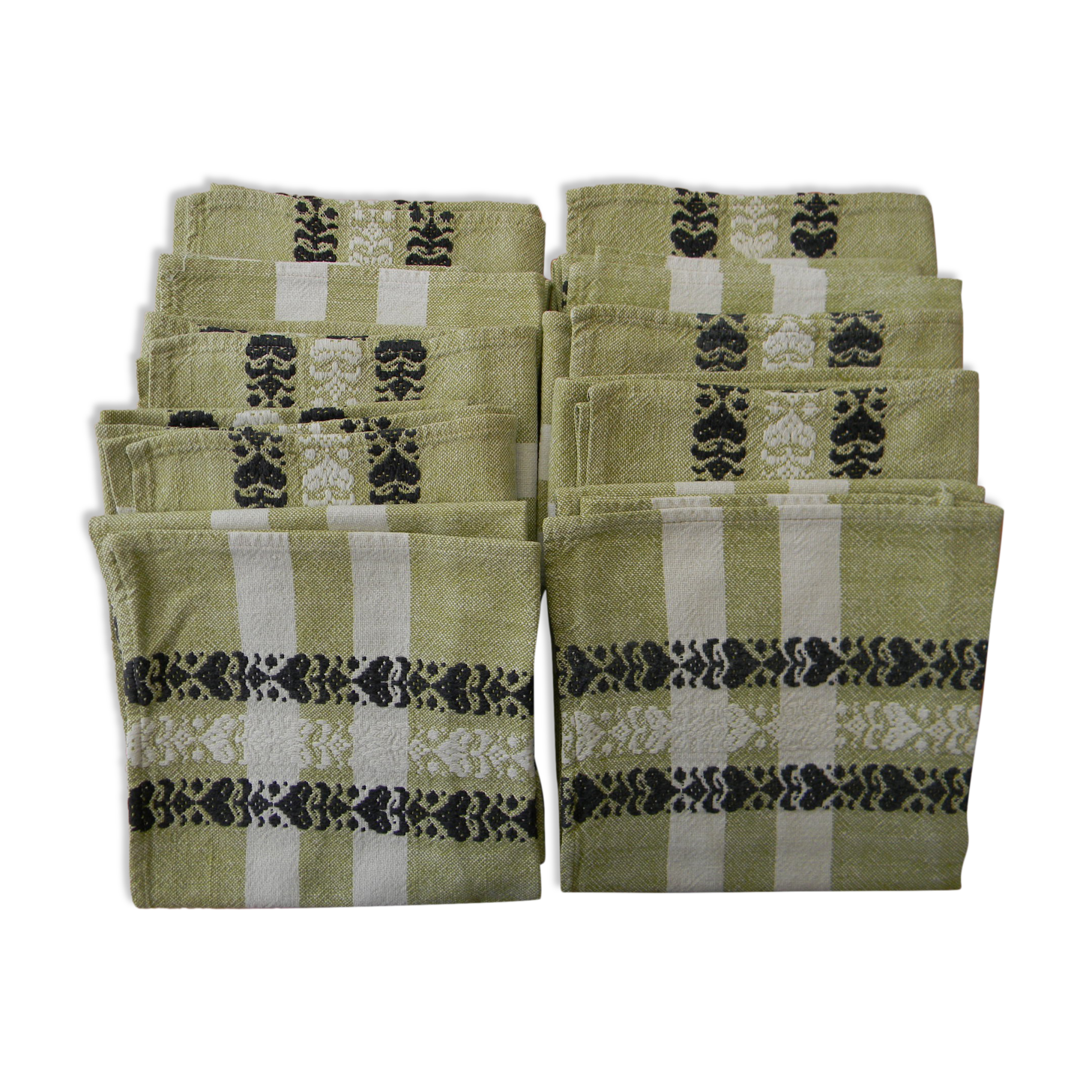 Lot of 10 Basque linen napkins