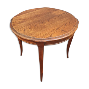 Table basse vintage style Louis XV chêne