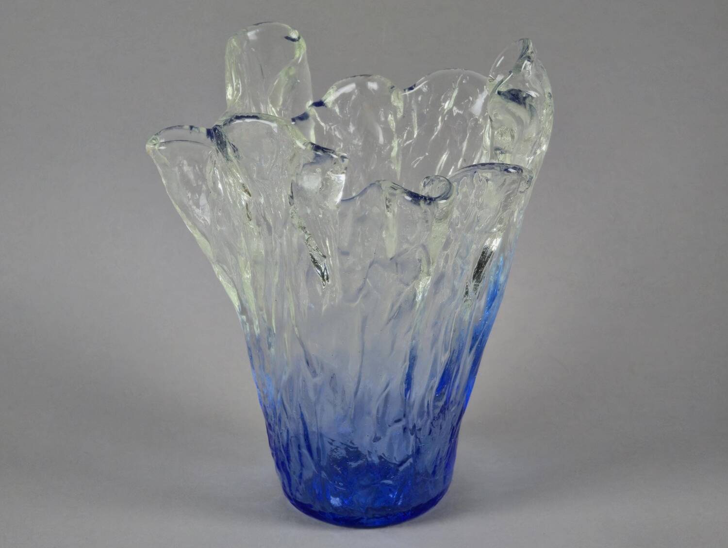 Vintage années 1970 lasilandia « art lasi » vase de glacier fait main finlandais