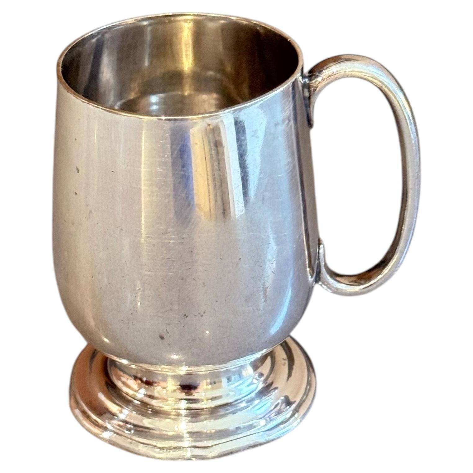 Tankard en argent anglais vintage