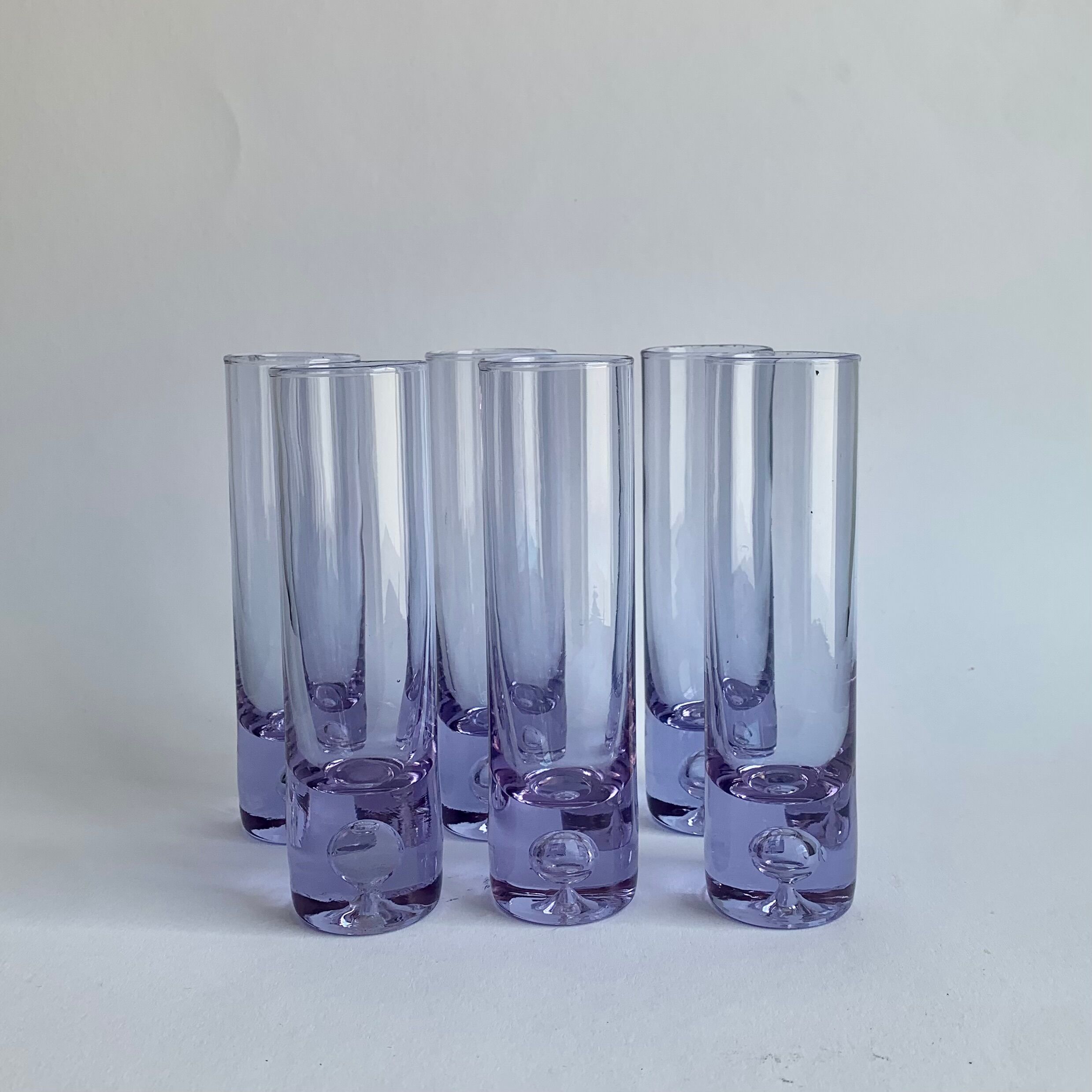 Set of 6 Alexandrit glasses designed by Sergio Asti for Arnolfo di Cambio,