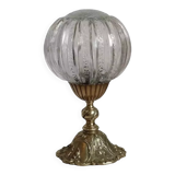 Bronze lamp and globe