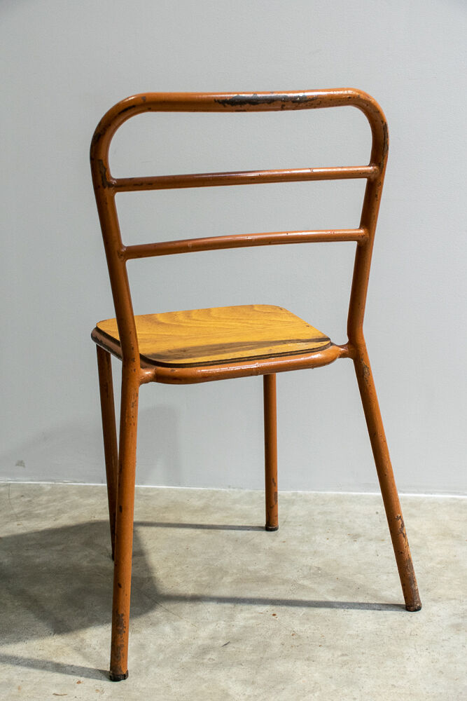 Série de six chaises bistrot métalliques 1950’