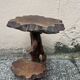 Old bedside table or plant holder vintage wood deco brutalist naturalist