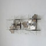 Italian Murano Glass Wall Lamps by Carlo Nason for Mazzega, 1970s, Set of 2
