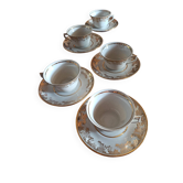 Lot de 5 tasses en Porcelaine de Limoges