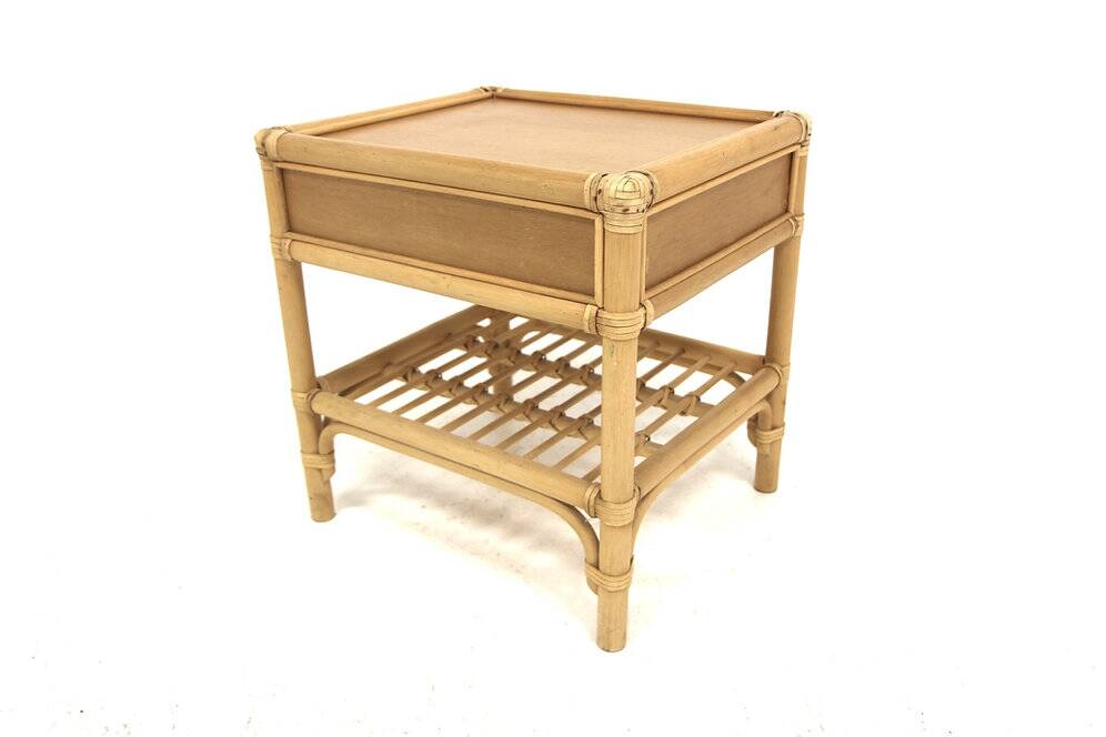 Rattan bedside table, Dux, Sweden, 1960