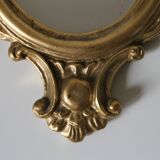 Miroir et sa console dorés style rocaille