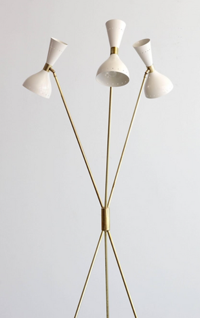 Lampadaire moonlight tripod blanc