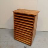 Classeur vintage en pin des années 1950